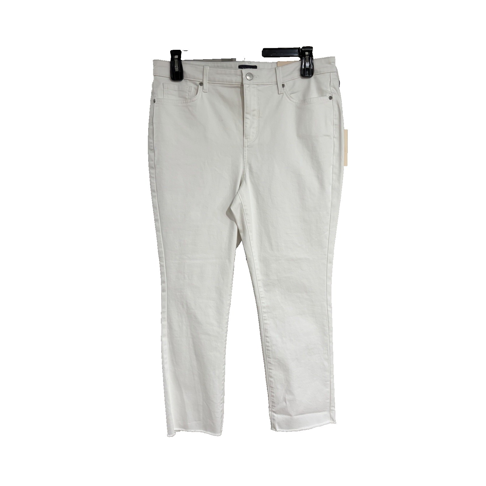 Nydj White Jeans Denim Stretch Sheri Slim Cropped Sz 14 Brand New 109 A2b